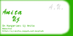 anita uj business card